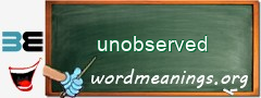 WordMeaning blackboard for unobserved
